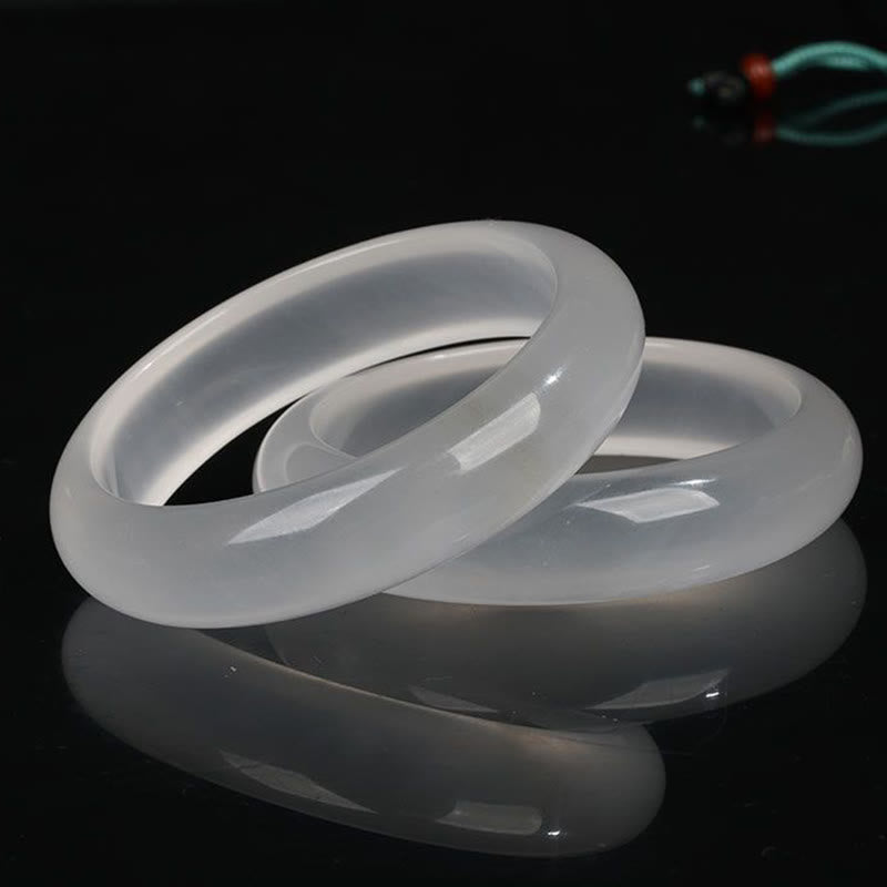 Pulsera de la suerte de la riqueza del jade de seda dorada translúcida natural de las Buddha Stones - image 6