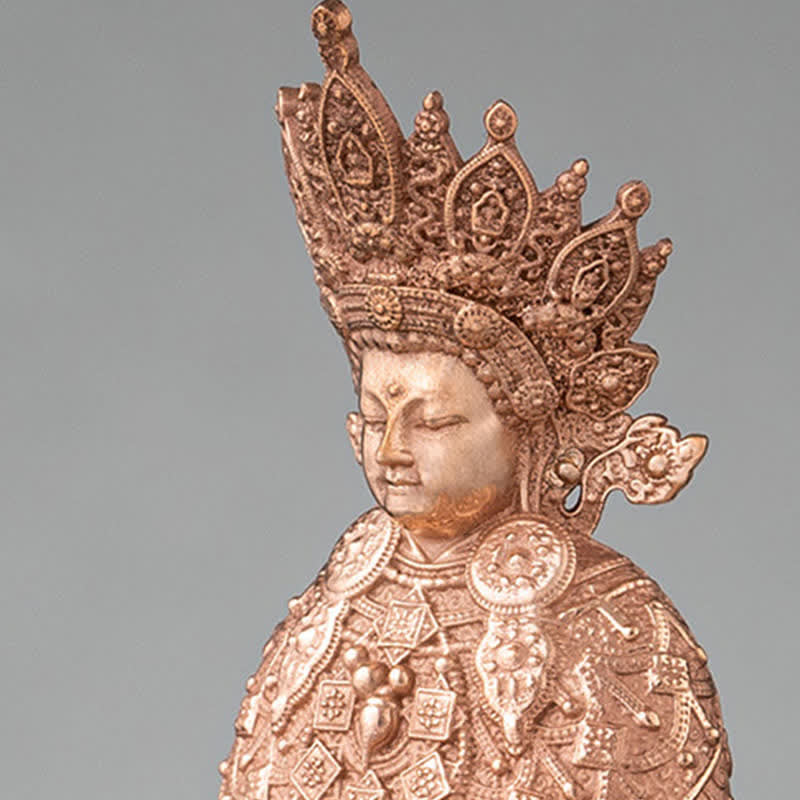 Estatua de cobre hecha a mano de la compasión de la estatuilla de Buda Shakyamuni Decoración - image 7