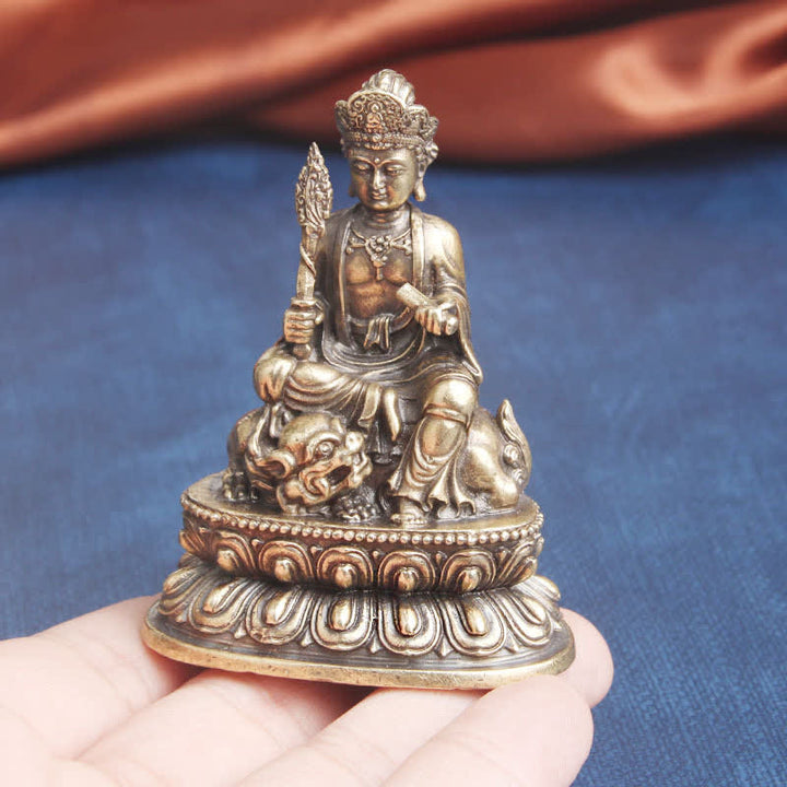 Decoración de estatua de cobre Manjusri Bodhisattva Serenity