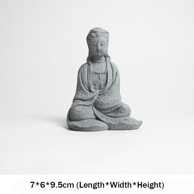 Buddha Stones Estatua de Avalokitesvara Bendición Decoración del hogar