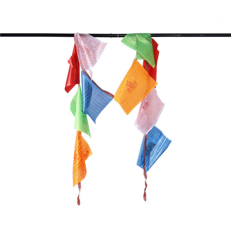 Bandera tibetana de oración al aire libre auspiciosa de caballo de viento de 5 colores