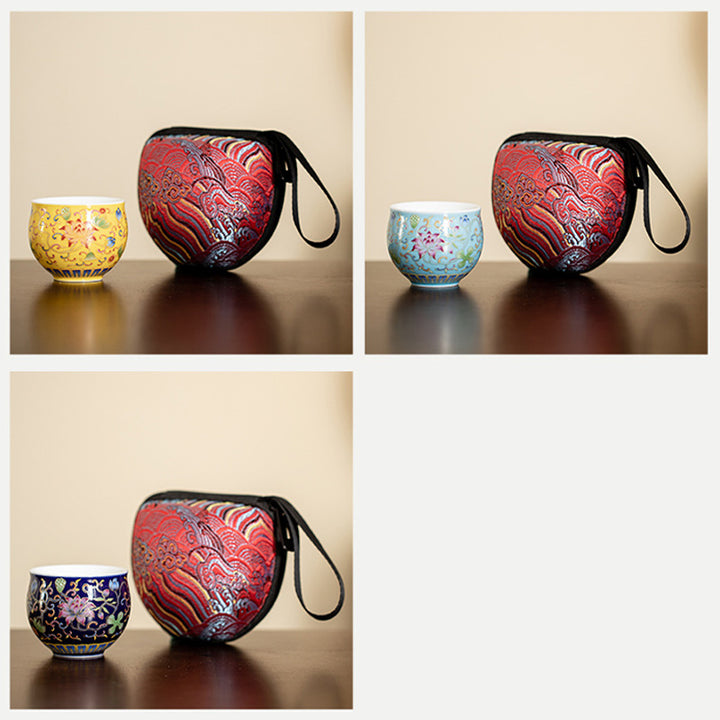 Taza de té de cerámica con diseño de vaina de flor de loto, Buddha Stones, taza de té de Kung Fu, 80ml