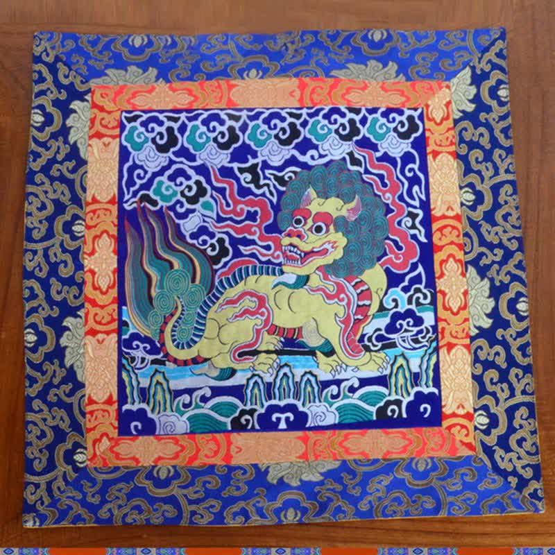 Estera de altar de oración Fengshui Kirin, estera con símbolo auspicioso para meditación curativa