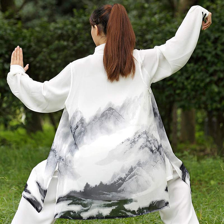 Conjunto de ropa Unisex para práctica de Tai Chi Qigong, pintura de tinta, meditación, oración espiritual, Zen, 3 uds. - image 5