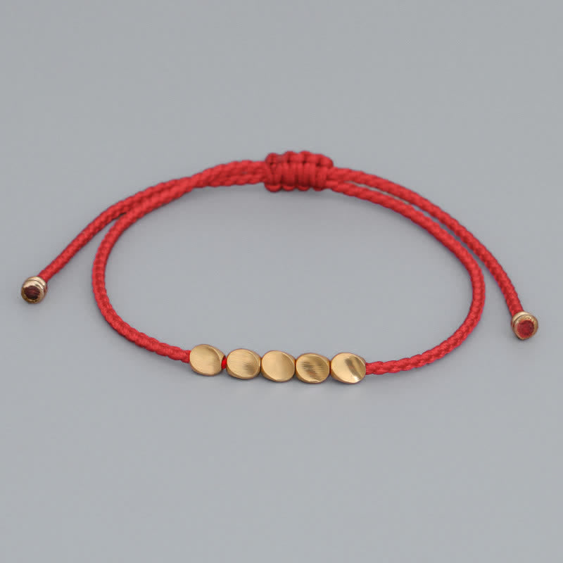 Pulsera de Hilo Rojo de la Suerte FengShui de Buddha Stones