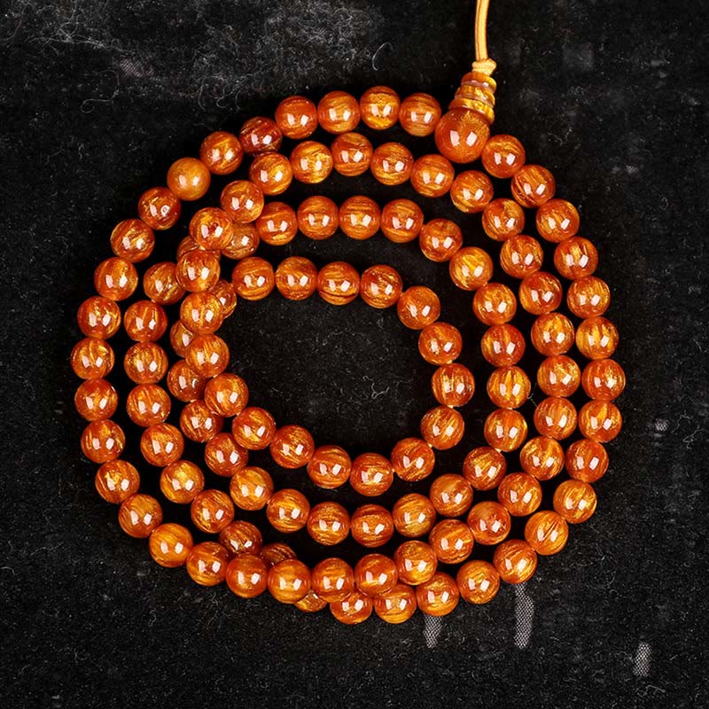 Buddha Stones Sauce De Mar Dorado Éxito Pulsera Positiva Mala