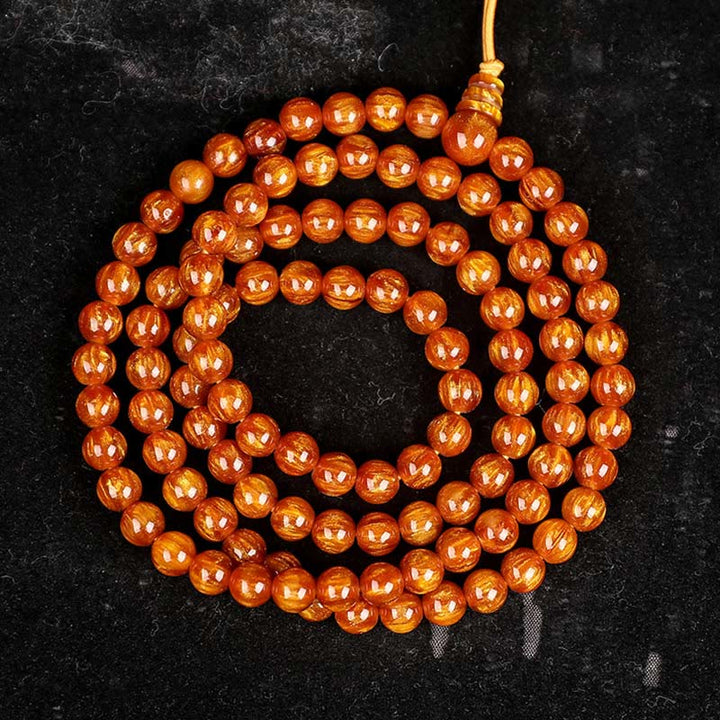 Buddha Stones Sauce De Mar Dorado Éxito Pulsera Positiva Mala