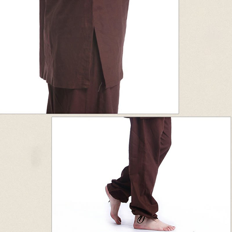 Conjunto de ropa de Yoga para hombre, diseño con cuello en V , Buddha Stones, meditación, oración, espiritual, Zen, lino y algodón - image 8