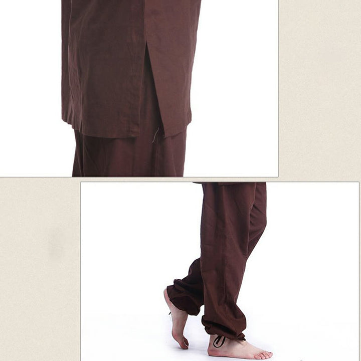 Conjunto de ropa de Yoga para hombre, diseño con cuello en V , Buddha Stones, meditación, oración, espiritual, Zen, lino y algodón - image 8