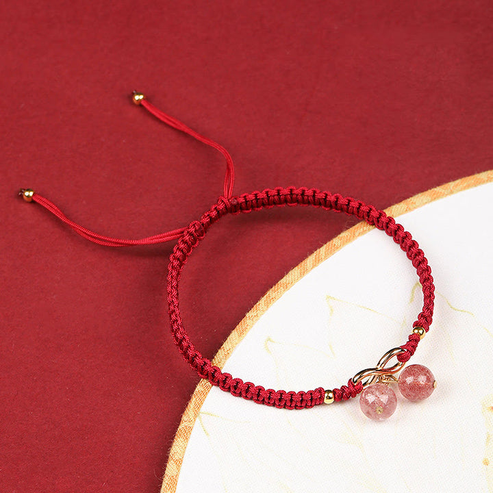 Pulsera positiva con cuentas fantasma, cuarzo fresa Natural, amatista, verde, Buddha Stones
