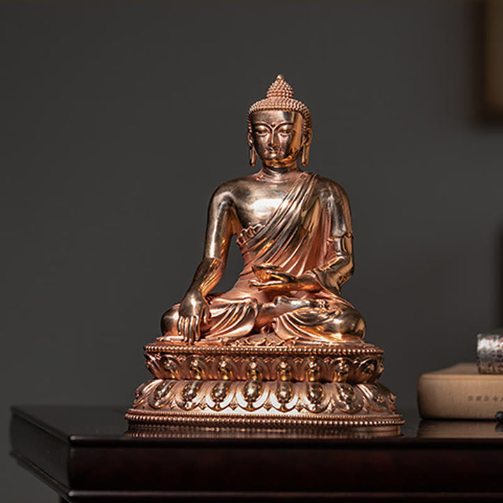 Estatuilla de Buda Gautama Shakyamuni, estatua de cobre de serenidad, decoración del hogar - image 5