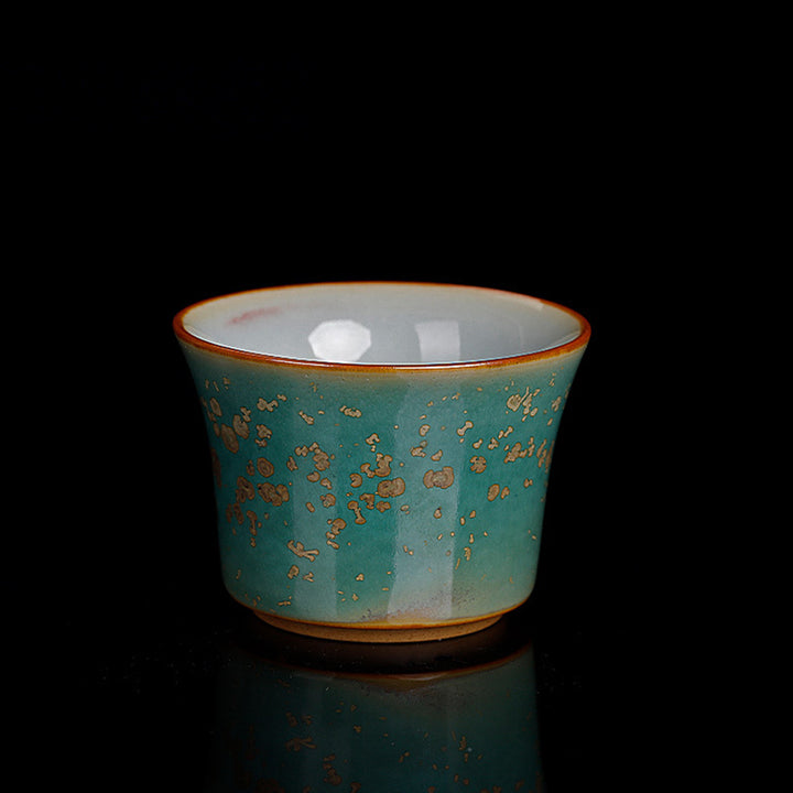 Taza de té de cerámica con diseño de bambú y cambio de horno de Buddha Stones , taza de té de Kung Fu