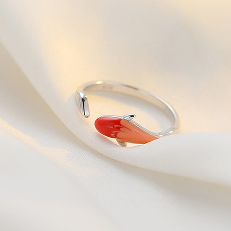 Anillo ajustable de la suerte del equilibrio del cobre del pez Koi de las Buddha Stones