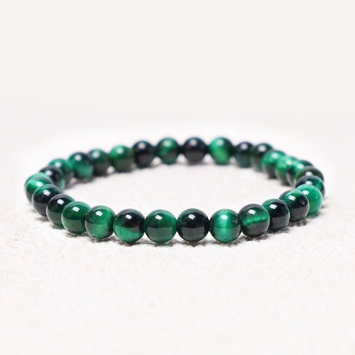 Pulsera de energía curativa para crecimiento de ojo de tigre con Buddha Stones