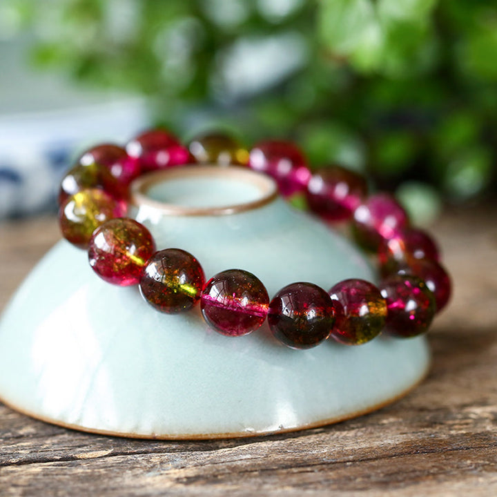 Pulsera de sabiduría de amor con turmalina natural de Buddha Stones