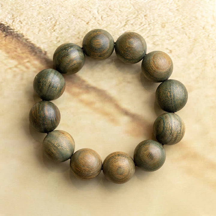 Pulsera de curación calmante de sándalo verde tibetano