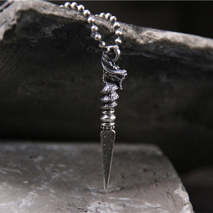 ❗❗❗Una venta flash: colgante de collar de protección Dorje Vajra con diseño del Año del Dragón de plata de ley 925 con Buddha Stones - image 4