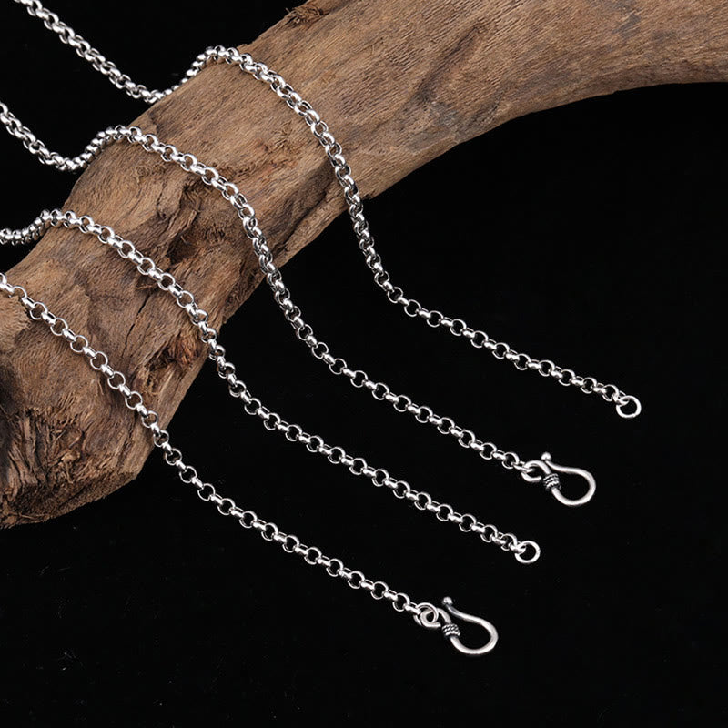 Collar espiritual con colgante de plata de ley 925 con Buddha Stones Zakiram, diosa de la riqueza, Dorje Vajra - 60 cm (solo cadena) - image 7