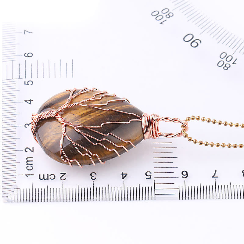 Collar con colgante de energía curativa, árbol de la vida, cristal de cuarzo Natural, Buddha Stones - image 12