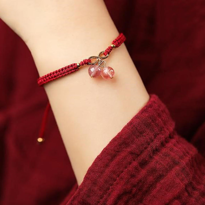 Pulsera positiva con cuentas fantasma, cuarzo fresa Natural, amatista, verde, Buddha Stones