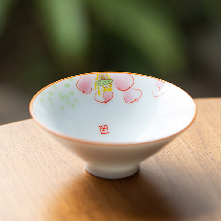 Taza de té de Kung Fu con Buddha Stones, flor de Mandala, pez Koi, pájaro de loto, caquis, 50ml