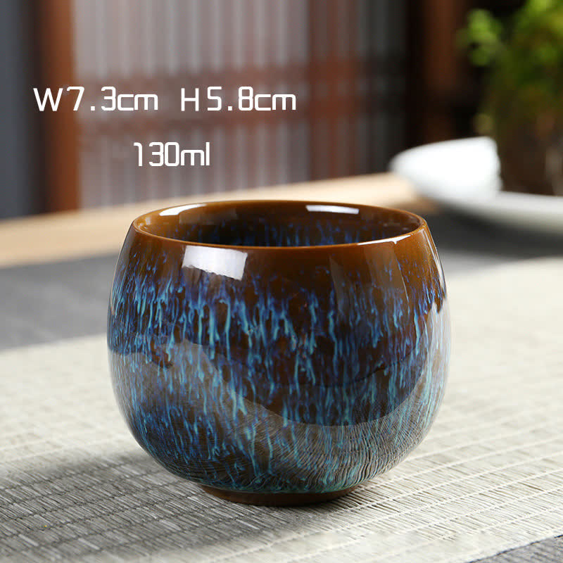 Tazas de té de cerámica multicolor de la ola del océano de la taza de té de las Buddha Stones