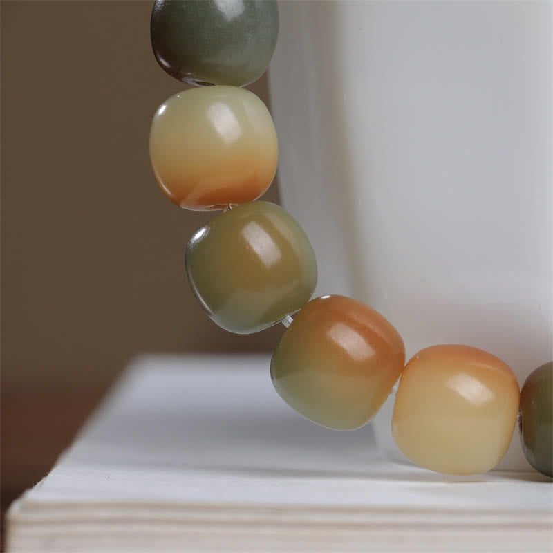 Pulsera de sabiduría de paz con semillas de Bodhi coloridas de Buddha Stones