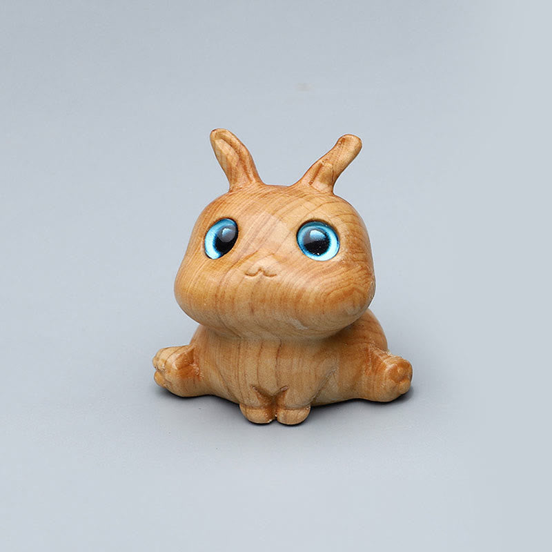 Buddha Stones Thuja Sutchuenensis Sándalo Verde Boj Mini Animal Lindo Conejo Gato Ciervo Ballena Prosperidad Teléfono Decoraciones Colgantes - image 1