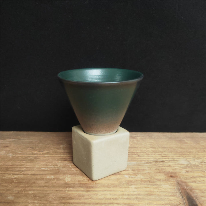 Taza de café de cerámica con degradado Vintage de Buddha Stones, taza de café expreso con leche y té con Base de 200ml