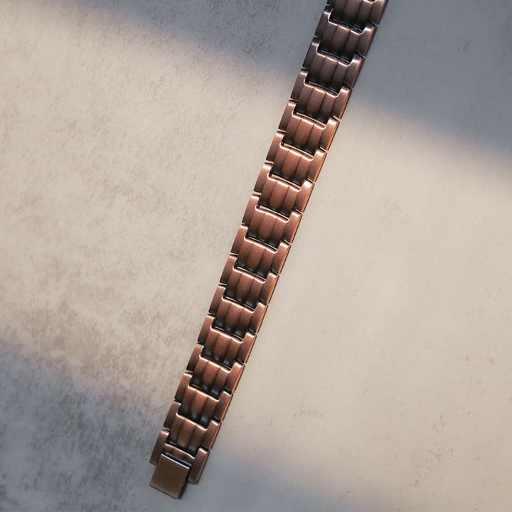 Brazalete de pulsera de cobre sólido magnético vintage
