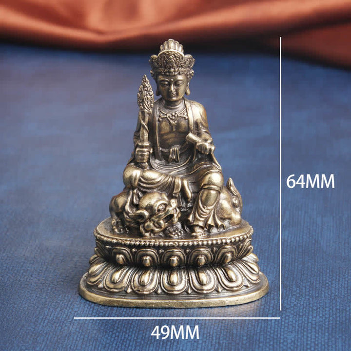 Decoración de estatua de cobre Manjusri Bodhisattva Serenity - image 8