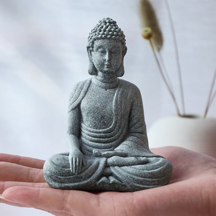 Paquete de regalo de paz para meditación tibetana con Buddha Stones