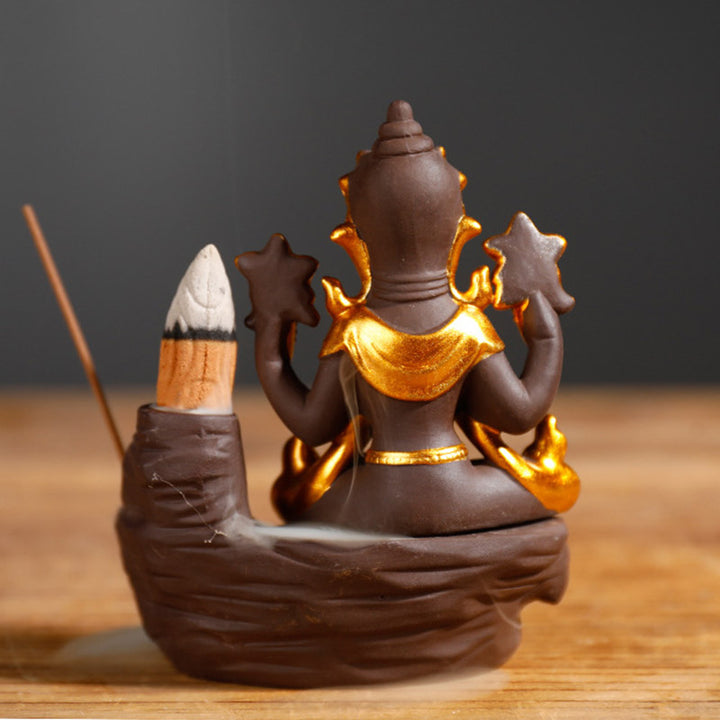 Quemador de incienso curativo de Buda tibetano con Buddha Stones , decoración