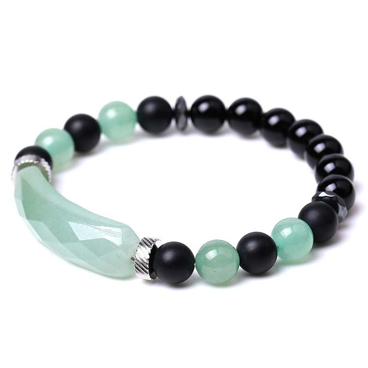 Pulsera curativa de aventurina azul de cristal natural con Buddha Stones
