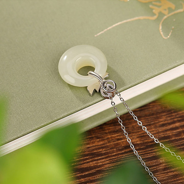 Buddha Stones, Plata de Ley 925 chapada en oro, Año del Dragón, Jade hetiano, hebilla de la paz, moneda de cobre, colgante de collar de abundancia