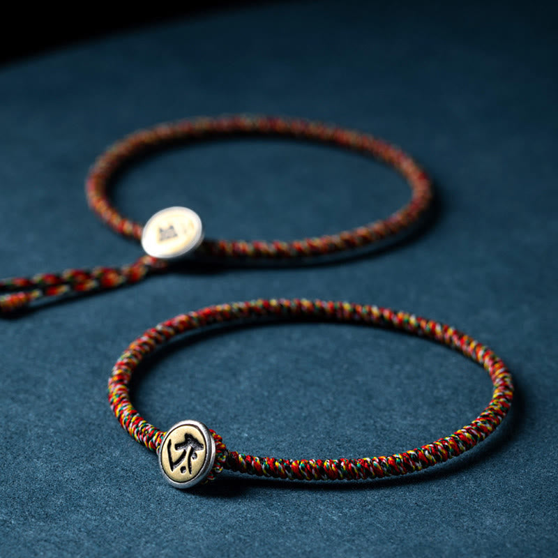 Pulsera de cuerda colorida hecha a mano con Buddha Stones de Plata de Ley 925 del zodíaco chino, protección de Buda natal - image 16