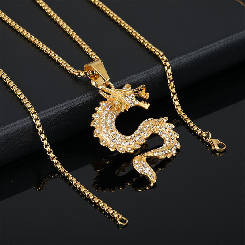Colgante de collar de protección con circonita y dragón del zodiaco chino con Buddha Stones - image 4