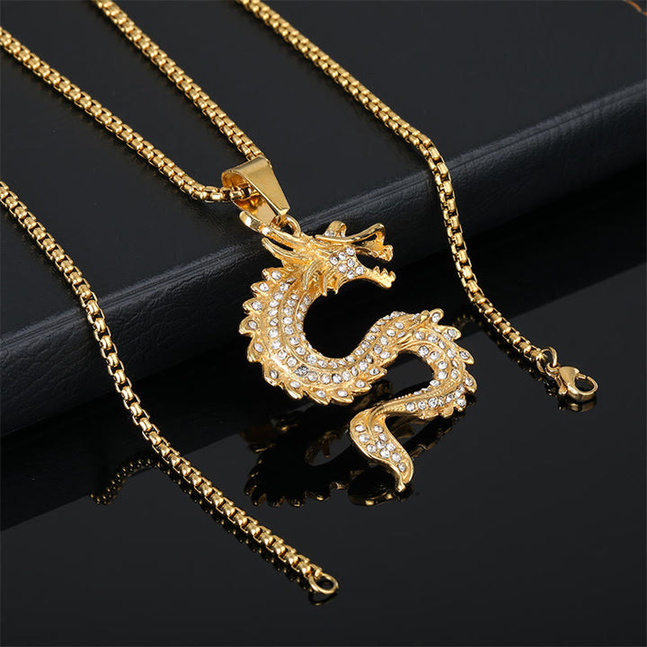 Colgante de collar de protección con circonita y dragón del zodiaco chino con Buddha Stones - image 4
