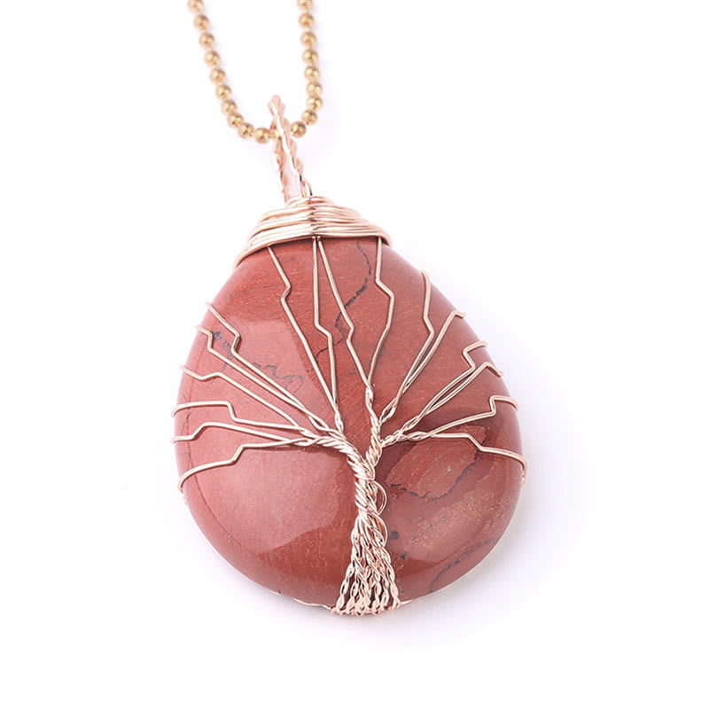 Collar con colgante de energía curativa, árbol de la vida, cristal de cuarzo Natural, Buddha Stones - image 21