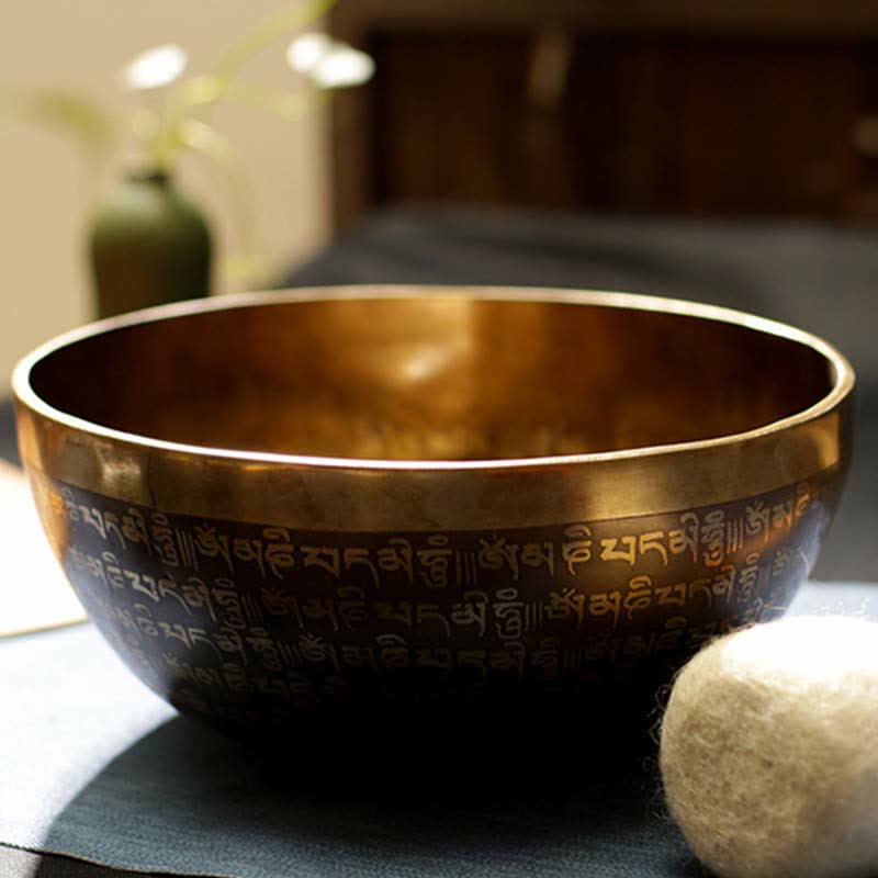 Cuenco tibetano Sutra hecho a mano para curación y meditación, juego de cuencos con sonido de energía positiva