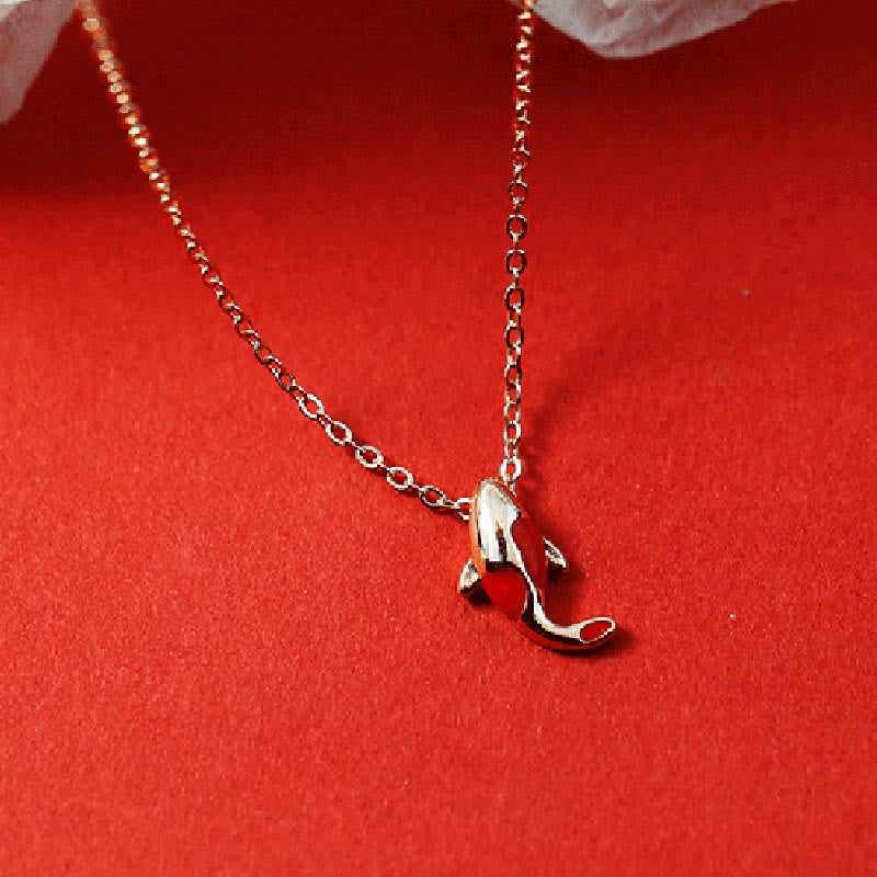Juego de pendientes y pulsera de cuerda roja con colgante de collar de pez Koi de cobre con Buddha Stones