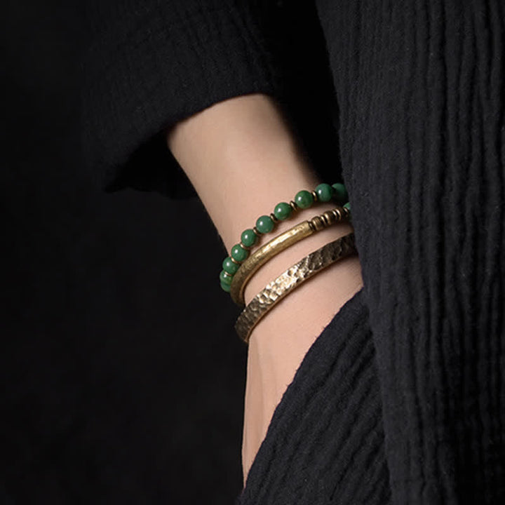 Brazalete de cobre con diseño simple de Buddha Stones