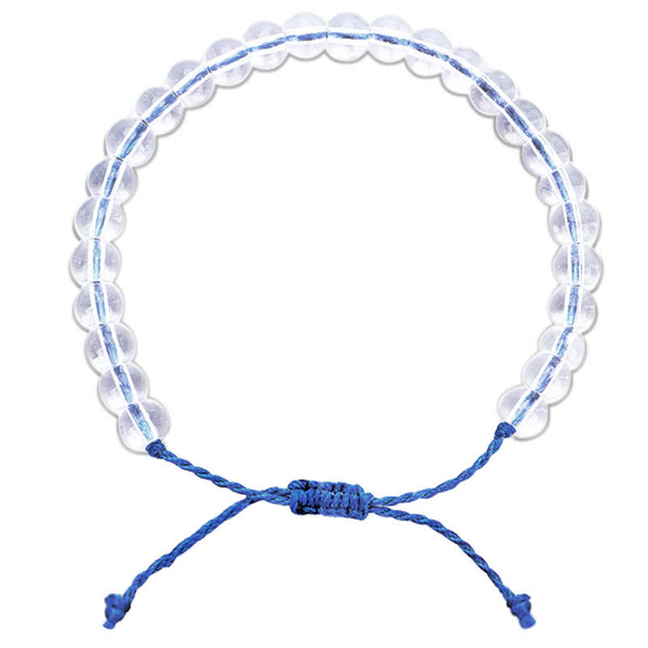 Pulsera ajustable de hilo trenzado con cuentas de vidrio hechas a mano