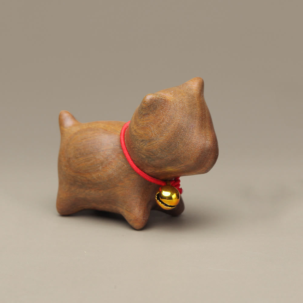 Buddha Stones Sándalo Verde Hoja Pequeña Sándalo Rojo Lindo Gato Animales Calmante Paz Decoraciones