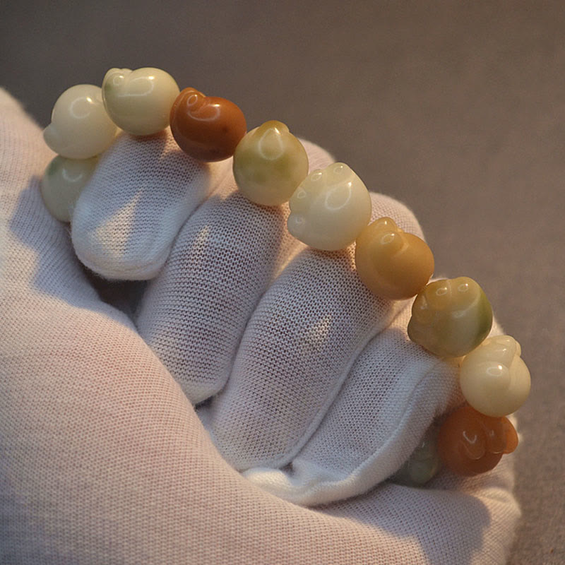 Pulsera de armonía tranquila con diseño de pata de gato y semillas de Bodhi multicapa con Buddha Stones - image 11