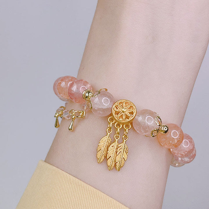 Pulsera con dijes de protección de atrapasueños con Buddha Stones