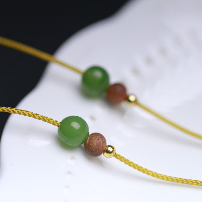 Colgante de collar de cadena de prosperidad con patrón de bolsa pequeña de jade hetiano natural