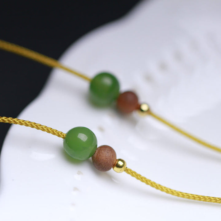 Colgante de collar de cadena de prosperidad con patrón de bolsa pequeña de jade hetiano natural