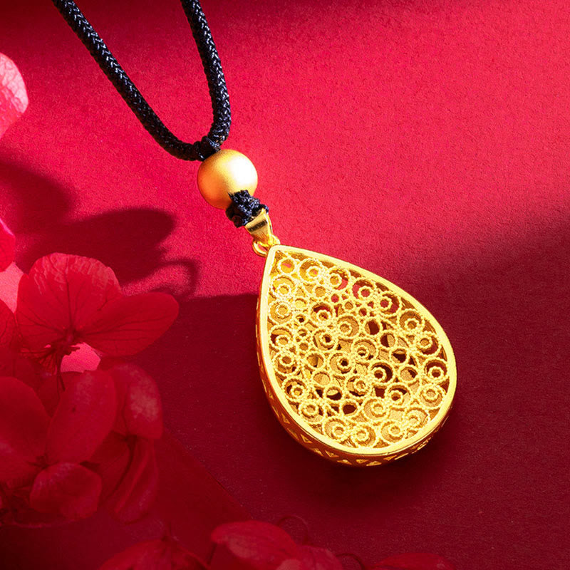 Buddha Stones Koi pez flor de loto hoja cobre suerte collar colgante - image 6