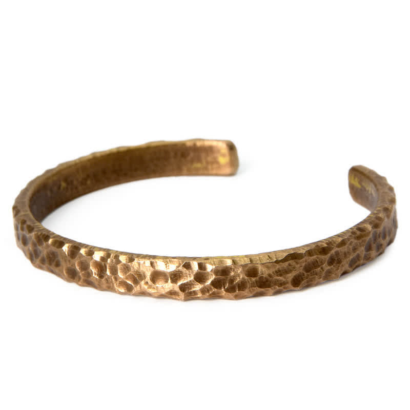 Brazalete de cobre con diseño simple de Buddha Stones